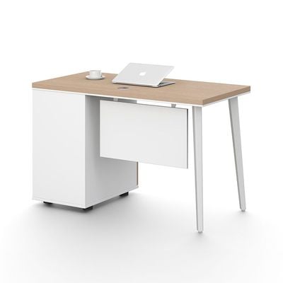 Herstal Office Desk- Oak/White