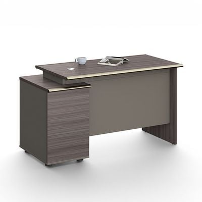 Eupen Office Desk - Nice Oak/Grey - With 5-Year Warranty