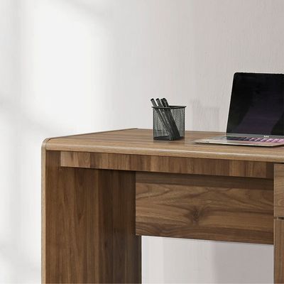 Supreme 1Door & 1Drawer Study Desk-Light Walnut