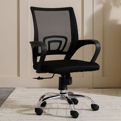 Acqua Mid Back Chair- Black