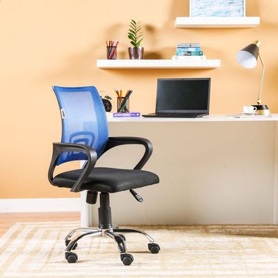 Acqua Mid Back Chair- Blue