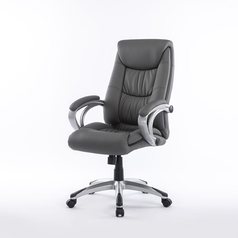 Grey swivel 2024 office chair