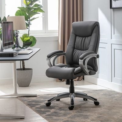 Trenvi Swivel High Back Office Chair - Grey