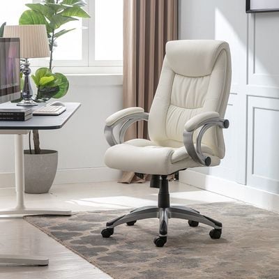 Trenvi Swivel High Back Office Chair - White