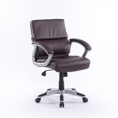 Ventura Swivel Mid Back Office Chair - Brown