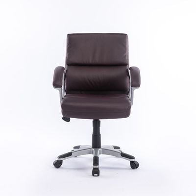 Ventura Swivel Mid Back Office Chair - Brown