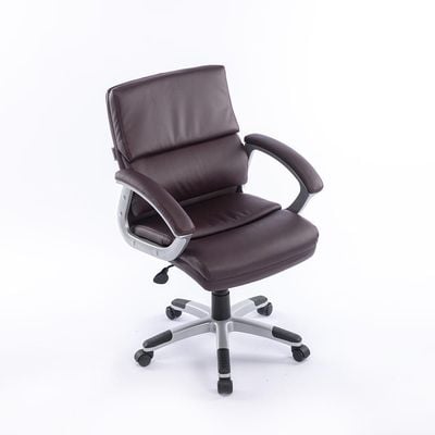 Ventura Swivel Mid Back Office Chair - Brown