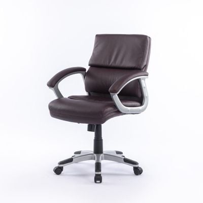 Ventura Swivel Mid Back Office Chair - Brown