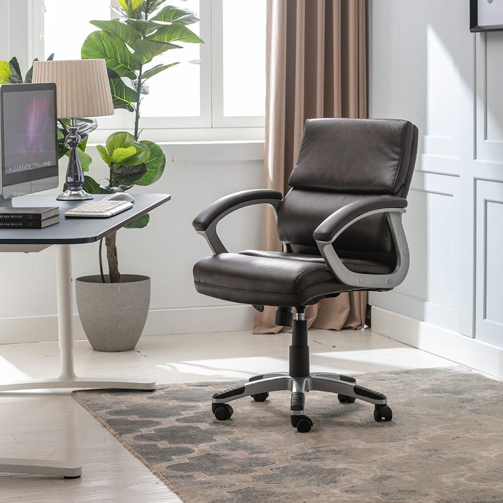 Shop Ventura Swivel Mid Back Office Chair -Dark Brown Online | Danube ...