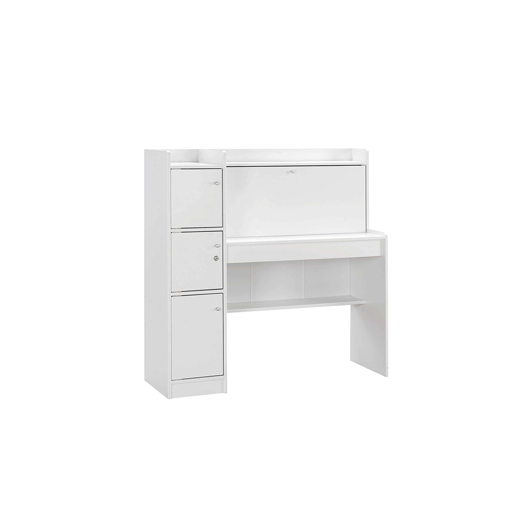 White desk online with 2 drawers