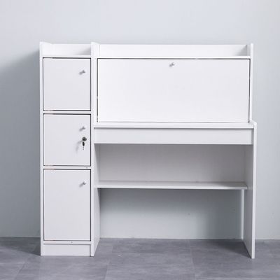  Elisha Study Desk W/ 3 Door storage- White