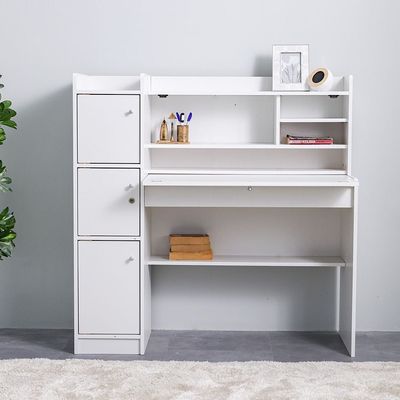  Elisha Study Desk W/ 3 Door storage- White