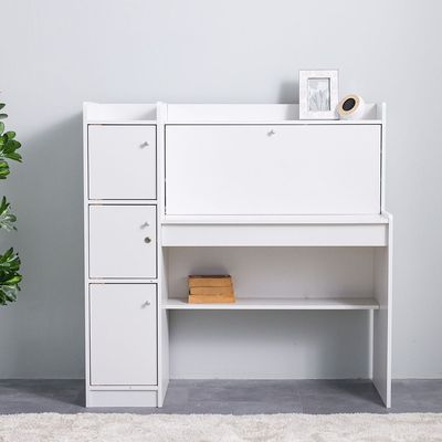  Elisha Study Desk W/ 3 Door storage- White