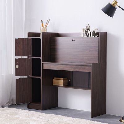  Elisha Study Desk W/ 3 Door storage- Walnut