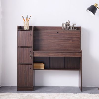  Elisha Study Desk W/ 3 Door storage- Walnut