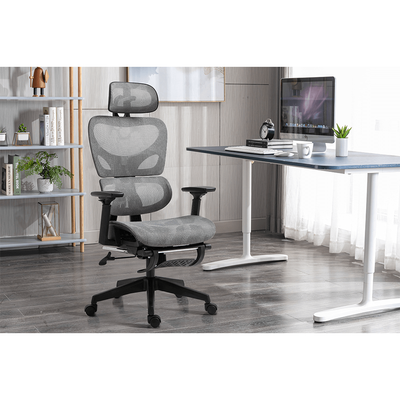 Britanica High Back Office Chair - Grey - With 2-Year Warranty