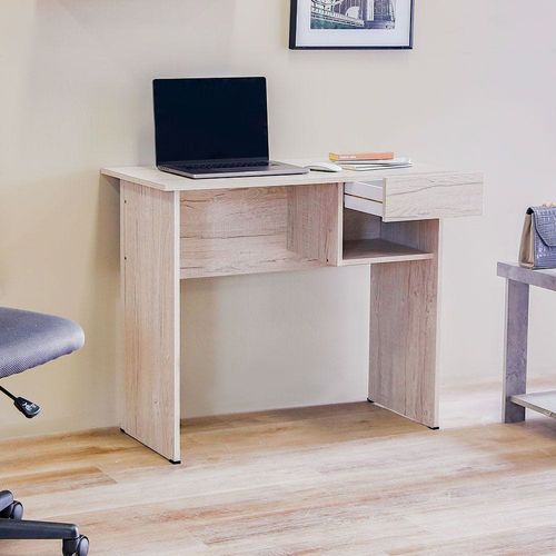 Maura Study Desk with 1 Drawer - White Oak