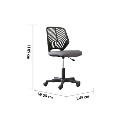 Melodica Mid Back Office Chair - Dark Grey - With 2-Year Warranty