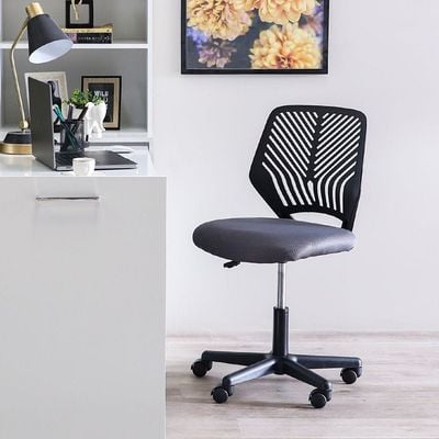 Melodica Mid Back Office Chair - Dark Grey - With 2-Year Warranty