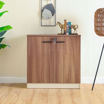 Marcus Office Credenza - White / Brown