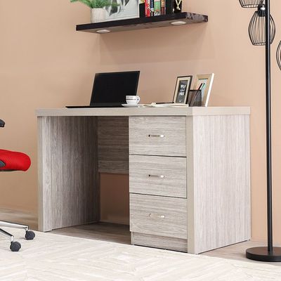 Saturn Office Desk - Grey Oak