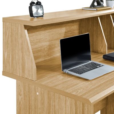 Neptune Study Desk – Oak/Beige – With 2-Years Warranty