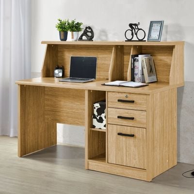 Neptune Study Desk – Oak/Beige – With 2-Years Warranty