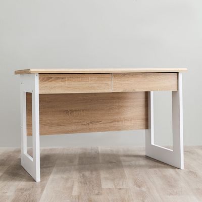 Tecno Study Desk - White Oak / White