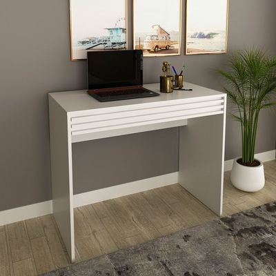 Easton Study desk with 1 Drawer - White