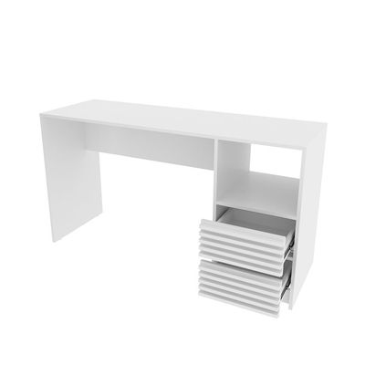 Easton Study Desk with 2 Drawers - White