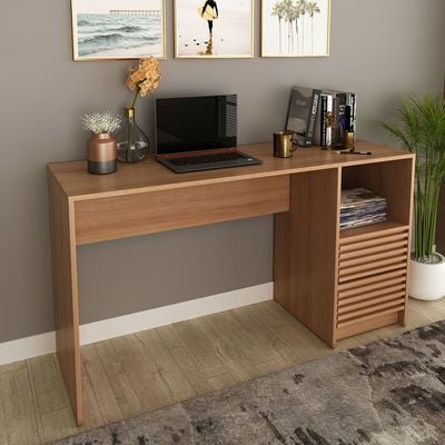 Easton Study Desk with 2 Drawers - Light Brown - With 2-Year Warranty