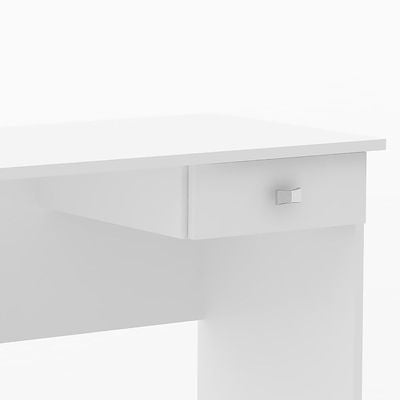 Dane Study Desk with Drawer- White - With 2-Year Warranty