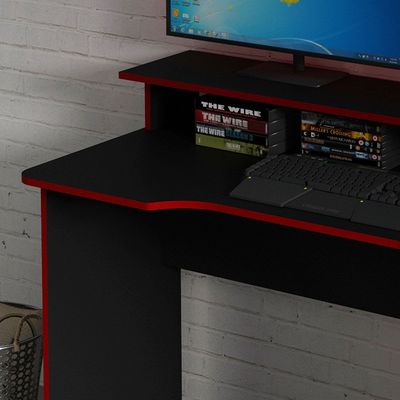 Atlaz Gaming Desk - Red/Black