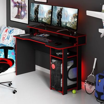 Atlaz Gaming Desk - Red/Black