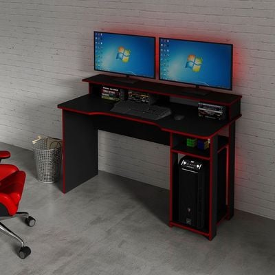 Atlaz Gaming Desk - Red/Black