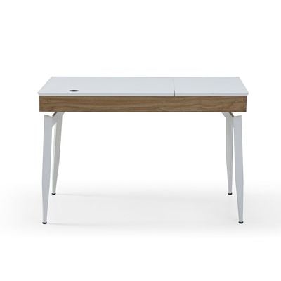 Modway Study Desk With Drawer & Wire Management- White/Oak