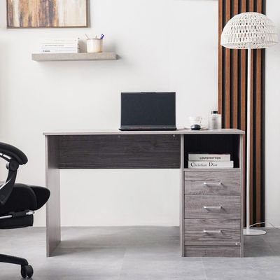 Mercury Office Desk - Grey - With 2-Year Warranty