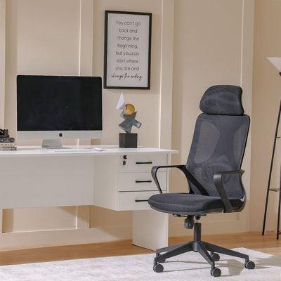 PRLZ- Antonio High Back Chair Chair-Black