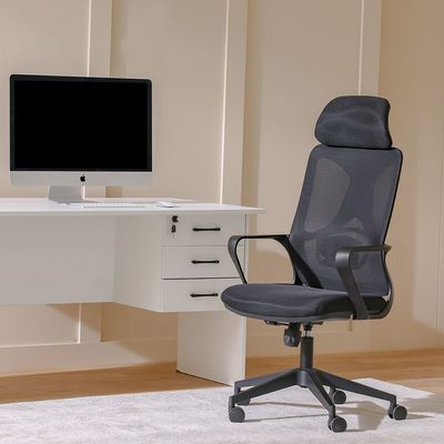 PRLZ- Antonio High Back Chair Chair-Black