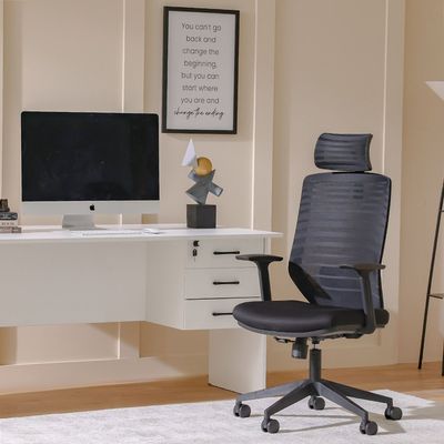 Tecno High Back Office Chair-Black