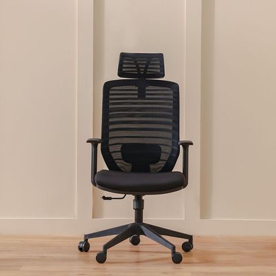 Tecno High Back Office Chair-Black