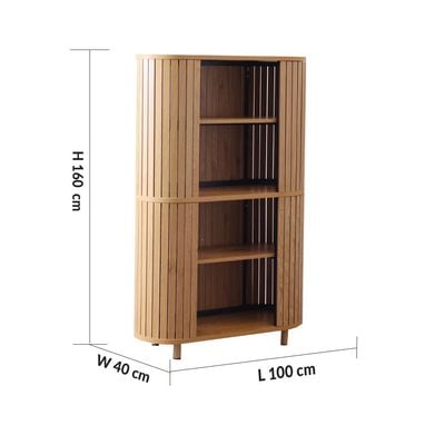 Calibra Bookcase - Light Oak - With 2-Year Warranty