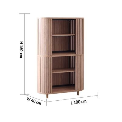 Calibra Bookcase - Whitewash Oak - With 2-Year Warranty