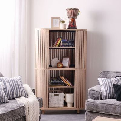 Calibra Bookcase - Whitewash Oak - With 2-Year Warranty