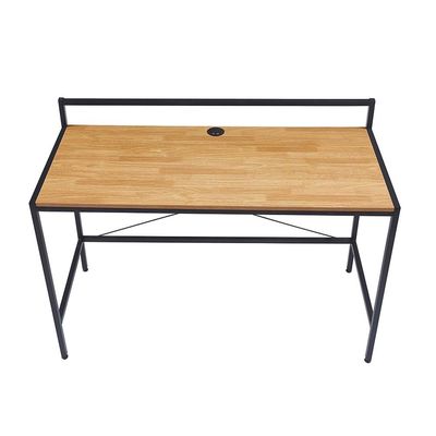 Herald Study Desk - Light Oak/Black - With 2-Year Warranty