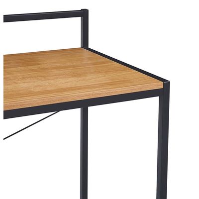 Herald Study Desk - Light Oak/Black - With 2-Year Warranty