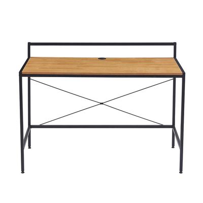 Herald Study Desk - Light Oak/Black - With 2-Year Warranty