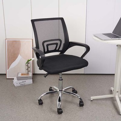 Herald Office Chair - Black/Chrome - With 2-Year Warranty