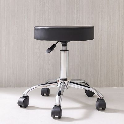 Herald Adjustable Office Stool - Black/ Chrome - With 2-Year Warranty