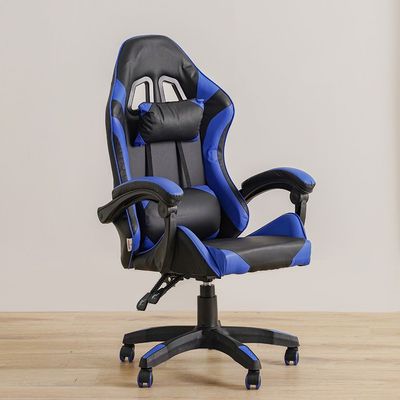 Lisbon High Back Gaming Chair - Black/Blue - With 2-Year Warranty